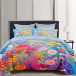 Oil Painting Floral Pattern Duvet Cover Set Comforter Set Soft 3-Piece Luxury Cotton Bedding Set Home Decor Dusk Bedding Gift King Queen Full Size