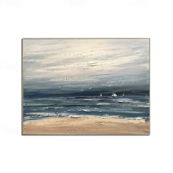 Oil Painting Handmade Hand Painted Wall Art Modern Abstract Beach Seascape Home Decoration Decor Rolled Canvas No Frame Unstretched