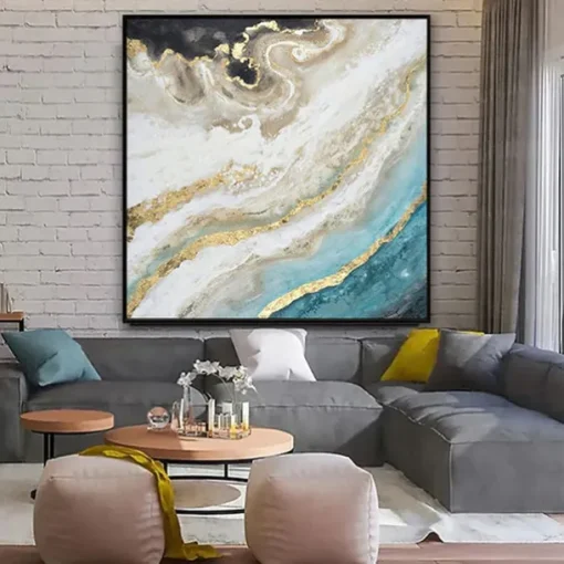 Oil Painting Handmade Hand Painted Wall Art Modern Marble Texture Abstract Home Decoration Decor Rolled Canvas No Frame Unstretched