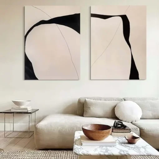 Oil painting handmade oil painting handpainted Wabi sabi Wall Art Beige Abstract Painting on Canvas A Pair Beige Texture painting Wall Art Neutral Abstract Wall Art Boho Wal Decor for bedroom