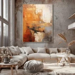 Oil painting Wabi sabi artwork hand painted Wall Art Large abstract painting Palette knife painting Colors abstract wall artmodern abstract canvas large canvas art acrylic orange oil painting