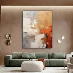Oil painting Wabi sabi artwork hand painted Wall Art Large abstract painting Palette knife painting Colors abstract wall artmodern abstract canvas large canvas art acrylic orange oil painting