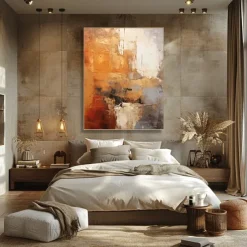 Oil painting Wabi sabi artwork hand painted Wall Art Large abstract painting Palette knife painting Colors abstract wall artmodern abstract canvas large canvas art acrylic orange oil painting