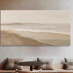 Oil painting Wabi Sabi Painting hand painted Large Beige Art Brown 3D Minimalist Painting on Canvas Brown 3D Texture Wall Art Neutral Beige Arch Plaster Painting