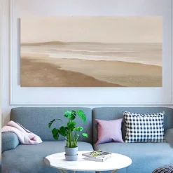 Oil painting Wabi Sabi Painting hand painted Large Beige Art Brown 3D Minimalist Painting on Canvas Brown 3D Texture Wall Art Neutral Beige Arch Plaster Painting