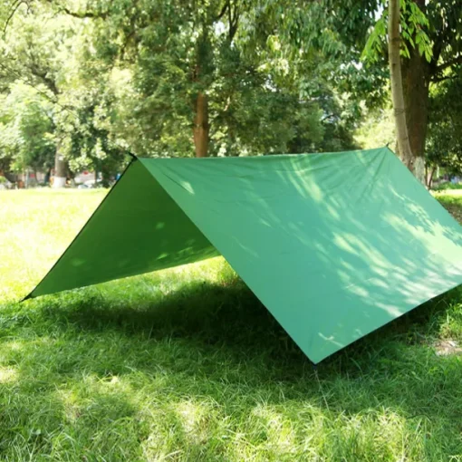 One Piece of Outdoor Multifunctional Square Canopy, Sun Protection Beach Canopy, Sunshade, Light Silver-Coated Floor Mat
