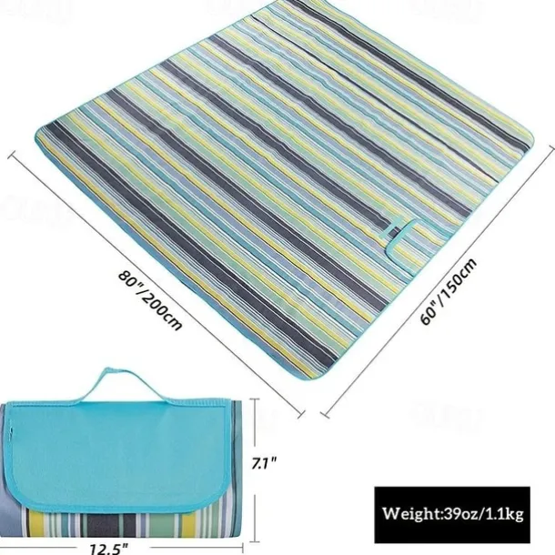 Outdoor & Picnic Mat Blanket Extra Large Sand Proof and Waterproof Portable Beach Mat for Camping Hiking Festivals