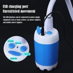 Outdoor Bathing Tool Convenient Construction Site Dormitory Camping Easy Shower Mobile Wireless Bathing Device Rechargeable Water Pump