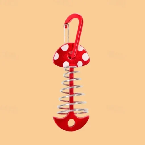 Outdoor camping platform fishbone nail wooden board mushroom nail spring tent nail canopy fixed aluminum alloy umbrella shaped ground nail