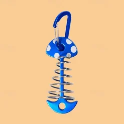 Outdoor camping platform fishbone nail wooden board mushroom nail spring tent nail canopy fixed aluminum alloy umbrella shaped ground nail