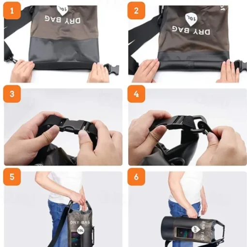 Outdoor Dry Bag Beach Bag Waterproof Bucket Bag Transparent PVC Waterproof Bucket Bag Drifting Waterproof Bag Swimming Bag