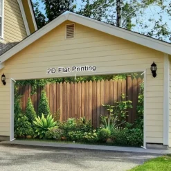 Outdoor Garage Door Cover Hedge Fall Autunm Banner Large Tapestry Backdrop Decoration for Holiday Outdoor Garage Door Home Wall Decorations