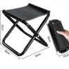 Outdoor Portable Folding Stool Collapsible Stool - Tactical Stool for Fishing, Travel, Camping, Hiking; Sturdy, Lightweight, and Compact for Queuing or Camping