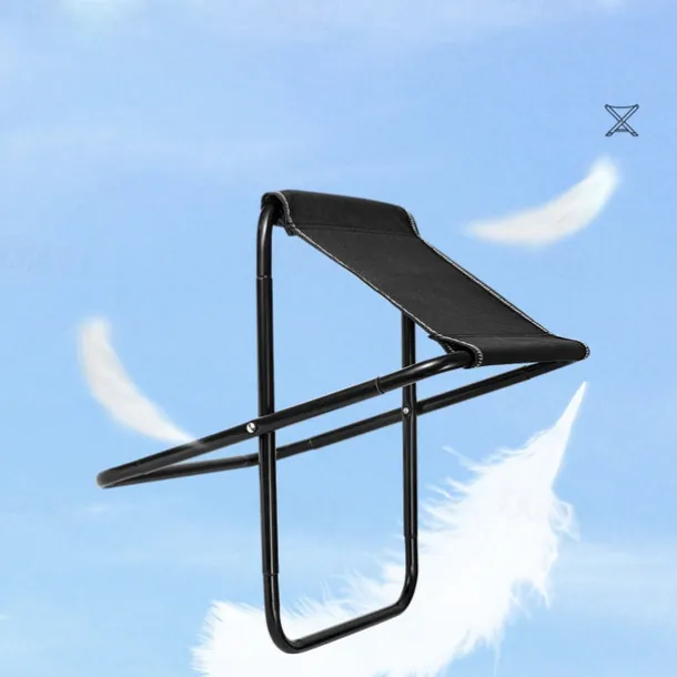 Outdoor Portable Folding Stool Collapsible Stool - Tactical Stool for Fishing, Travel, Camping, Hiking; Sturdy, Lightweight, and Compact for Queuing or Camping