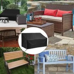 Outdoor 1/2/3/4-Seater Bench Cover, Patio Chair Covers, Lounge Deep Seat Cover, Waterproof Outdoor Lawn Patio Furniture Covers, Heavy Duty Waterproof UV Resistant Anti-Fading