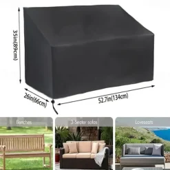Outdoor 1/2/3/4-Seater Bench Cover, Patio Chair Covers, Lounge Deep Seat Cover, Waterproof Outdoor Lawn Patio Furniture Covers, Heavy Duty Waterproof UV Resistant Anti-Fading