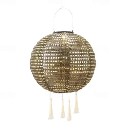 Outdoor Solar Power Hanging Light Lantern IP65 Waterproof Festive LED Solar Hanging Projection Garden Lamp For Yard Holiday Decor Lighting 25cm 10 Inch