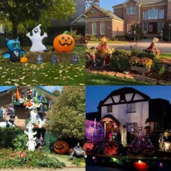 Outdoor Solar Powered Pumpkin Lights Halloween Decorative Pathway Light For Garden Yard Lawn Landscape Holiday Lights 1/2pcs