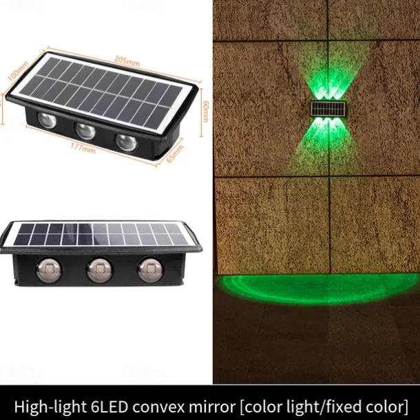 Outdoor Solar Wall Lights LED Garden Lights Smart Light Control Sensor Waterproof Wall Light Courtyard Porch Lamp Balcony Fence Passage Lighting Landscape Decoration Solar Night Light
