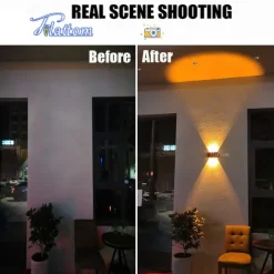 Outdoor Solar Wall Lights LED Garden Lights Smart Light Control Sensor Waterproof Wall Light Courtyard Porch Lamp Balcony Fence Passage Lighting Landscape Decoration Solar Night Light