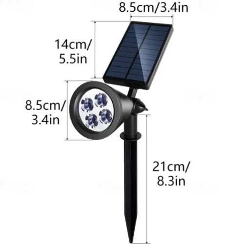 Outdoor Solar Wall Lights IP65 Waterproof Lawn Ground Lamp RGB Changing 4 LED Beads Landscape Spotlights Garden Lawn Yard Decoration Outdoor Light
