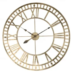 Outdoor Wall Clock Large Roman Numerals Design 3D Decorative Wall Clock Silent Quartz Clock Large Wall Clocks for Living Room Kitchen Outdoor Country House Hallway in Courtyard Loft 40 60 cm