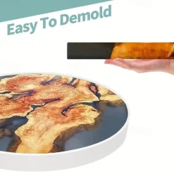 Oversize Resin Table Mold 14 Inch Round Silicone Epoxy Resin Molds For River Table DIY CraftsCutting Board Desktop Decoration