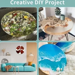 Oversize Resin Table Mold 14 Inch Round Silicone Epoxy Resin Molds For River Table DIY CraftsCutting Board Desktop Decoration