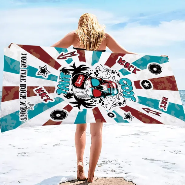 Oversized Beach Towel 100% Micro Fiber 35"x70", Large Swim Towel for Teens and Adults, Quick-Dry, Absorbent, Soft, Versatile for Travel, Bath and Pool Holiday Gift 160x80cm