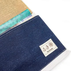 2-Pack Over the Door Closet Wall Hanging Organizer Wall Mounted Storage Bag Case 3 Pockets Lined Cotton Fabric 11.75x27