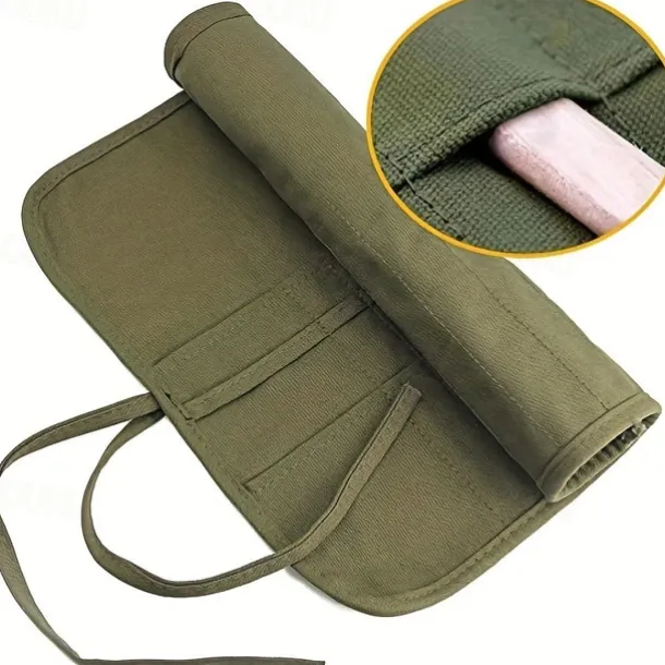 Paint Brush Holder 22 Slots/30 Slots Paint Brush Storage Acrylic Oil Watercolor Gouache Paint Brush Roll Canvas Bag Oil Paint Brush Brush Pen Bag Water Chalk Storage Bag For Artists