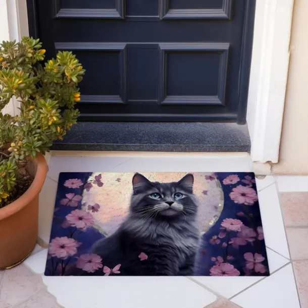 Painting Cat Doormat Floor Mats Washable Rugs Kitchen Mat Non-Slip Oil Proof Rug Indoor Outdoor Mat Bedroom Decor Bathroom Mat Entrance Rug