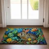 Painting Easter Rabbits Flowers Doormat Floor Mats Washable Rugs Kitchen Mat Non-Slip Oil Proof Rug Indoor Outdoor Mat Bedroom Decor Bathroom Mat Entrance Rug