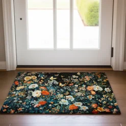Painting Flowers Doormat Non-Slip Oil Proof Rug Indoor Outdoor Mat Bedroom Decor Bathroom Mat Entrance Rug Door Mat