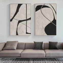 painting handmade Black and White abstract oil painting hand painted Wabi Sabi Abstract painting Wall Art Artwork Modern Abstract Oil Painting Geometric painting Wall Art for Home