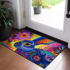 Painting Rabbit Easter Doormat Floor Mats Washable Rugs Kitchen Mat Non-Slip Oil Proof Rug Indoor Outdoor Mat Bedroom Decor Bathroom Mat Entrance Rug