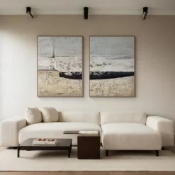 PAINTING White Wabi-Sabi painting Handpainted Blue White Textured Painting White Wabi-Sabi Wall Art Neutral Minimalist Wall Art Black Textured Canvas Art Neutral Wall Decor