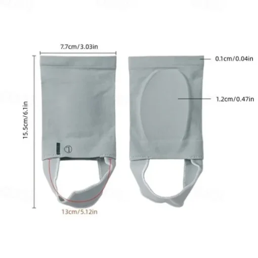 1pair Of Metatarsal Compression Arch Support Sleeves With Gel Pad Inside - Brace For Flat Foot & Plantar Fasciitis Pain Relief Women Men,Gray