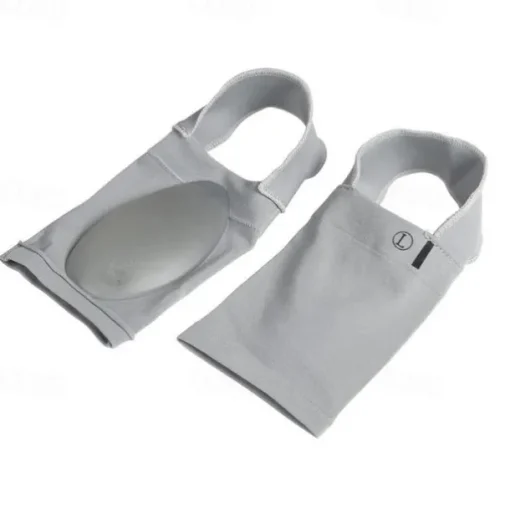 1pair Of Metatarsal Compression Arch Support Sleeves With Gel Pad Inside - Brace For Flat Foot & Plantar Fasciitis Pain Relief Women Men,Gray