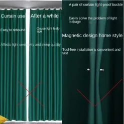 3pairs Magnetic Curtain Button Clip Detachable Magnet Buckle For Curtain Light Leakage Prevention Button No-punching Buckle Home Decor