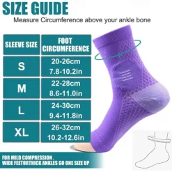 3Pairs Neuropathy Socks - Soothe Relief Compression Socks 20-30 mmHg - Comprex Ankle Sleeves for Arch Support, Achilles Tendonitis, and Foot Pain Relief