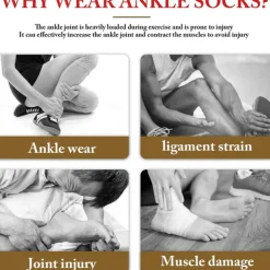 3Pairs Neuropathy Socks - Soothe Relief Compression Socks 20-30 mmHg - Comprex Ankle Sleeves for Arch Support, Achilles Tendonitis, and Foot Pain Relief