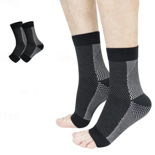 2pairs Neuropathy socks for Women and Men Ankle brace Socks and Tendonitis compression socks For Pain Relief and Plantar Fasciitis for women and man Ankle compression sleeve for ankle swelling