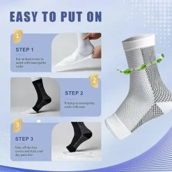 2pairs Neuropathy socks for Women and Men Ankle brace Socks and Tendonitis compression socks For Pain Relief and Plantar Fasciitis for women and man Ankle compression sleeve for ankle swelling