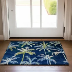 Palm Trees Doormat Kitchen Mat Floor Mat Non-Slip Area Rug Oil Proof Rug Indoor Outdoor Mat Bedroom Decor Bathroom Mat Entrance Rug