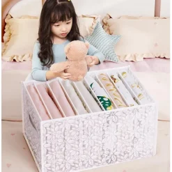 Pants Storage Box, Foldable Clothing Organizer, Wardrobe Clothes Finishing Box, Jeans Divided Sorting Box, Drawer Clothes Storage Box