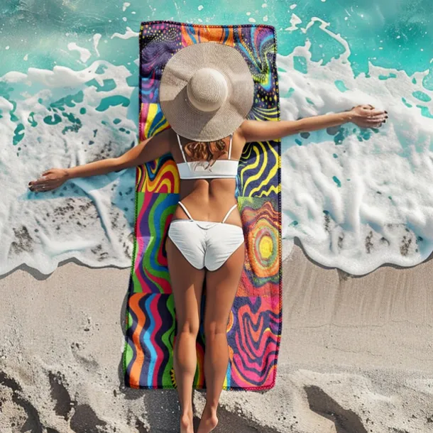 Patchwork Floral Beach Towel,Beach Towels for Travel, Quick Dry Towel for Swimmers Sand Proof Beach Towels for Women Men Girls Kids, Cool Pool Towels Beach Accessories Absorbent Towel