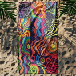 Patchwork Floral Beach Towel,Beach Towels for Travel, Quick Dry Towel for Swimmers Sand Proof Beach Towels for Women Men Girls Kids, Cool Pool Towels Beach Accessories Absorbent Towel