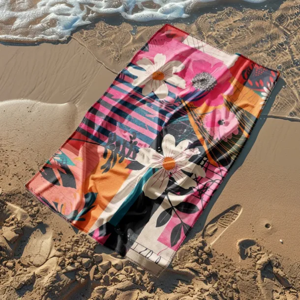 Patchwork Floral Beach Towel,Beach Towels for Travel, Quick Dry Towel for Swimmers Sand Proof Beach Towels for Women Men Girls Kids, Cool Pool Towels Beach Accessories Absorbent Towel
