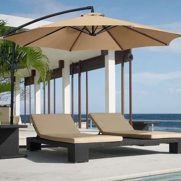 Patio Umbrella Outdoor Umbrella Patio Market Table Umbrellas with Push Button Tilt, Crank for Lawn, Garden, Deck, Backyard & Pool(Only The Umbrella Surface)